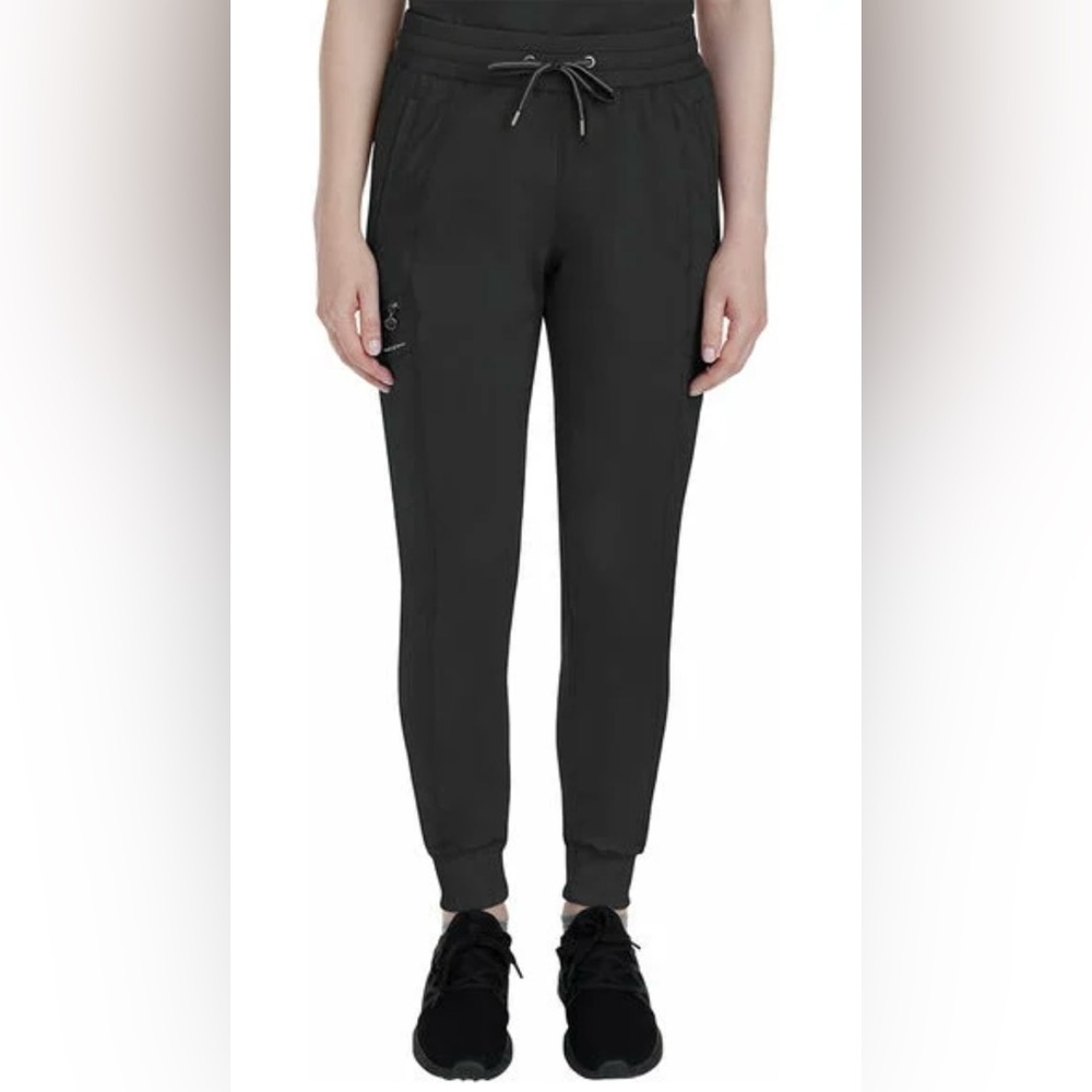 Healing Hands Black Jogger Scrub Pants